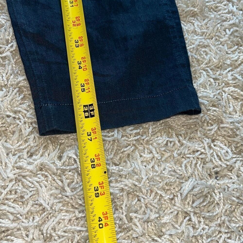 Vince Linen Blend Cargo Pocket Ankle Pants Women's Size 8 Navy Blue - Picture 9 of 15